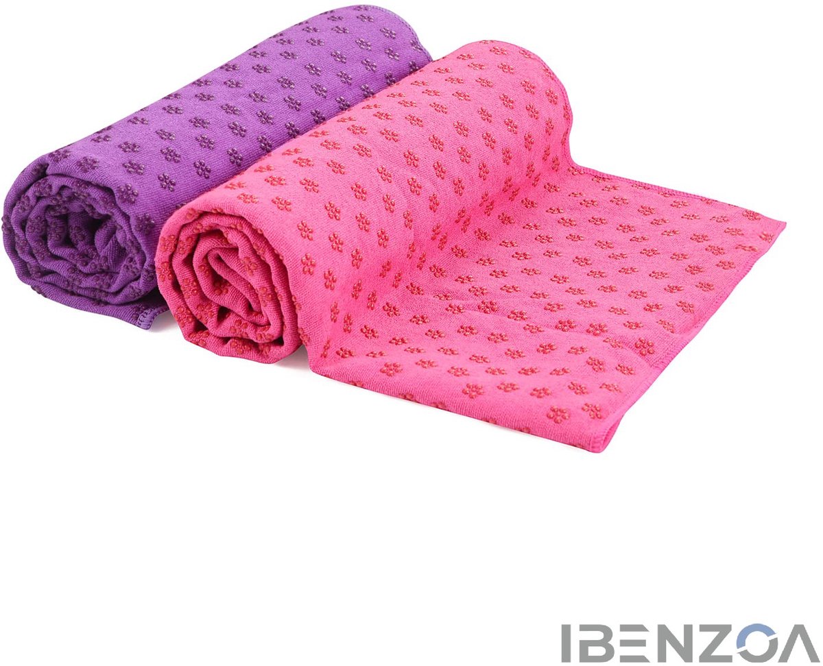 Yoga Handdoek - Sneldrogend - Antislip - Extra Lang