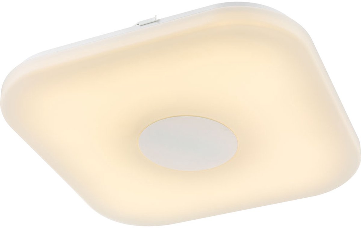 LED plafondlamp woonkamer eetkamerverlichting gesatineerd AFSTANDSBEDIENING vierkant wit