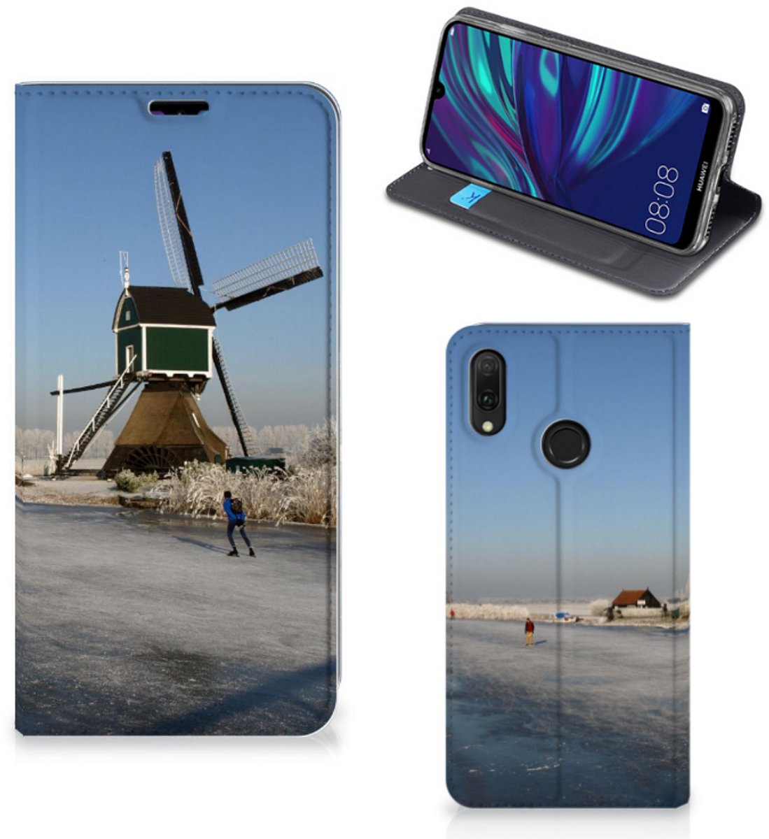 Huawei Y7 hoesje Y7 Pro (2019) Book Cover Schaatsers