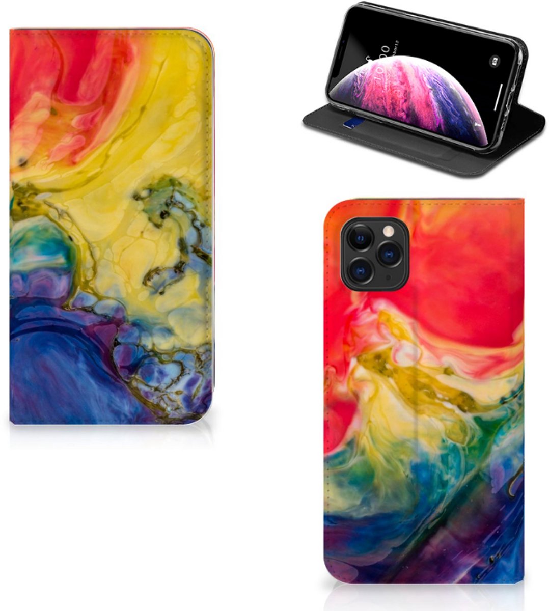 Bookcase Apple iPhone 11 Pro Max Watercolor Dark