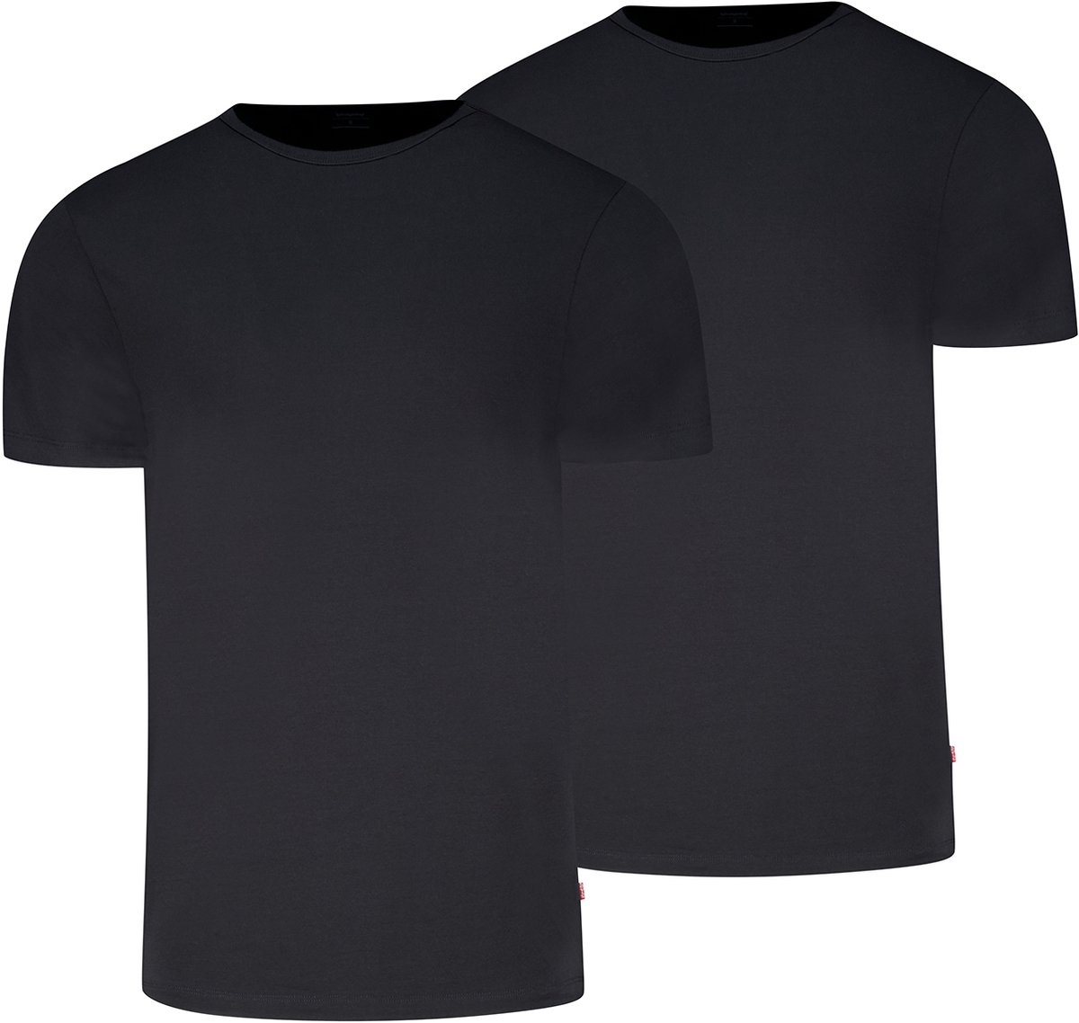 Levi’s T-shirt Solid Crew 2Pack – Heren Basic T-shirt Zwart