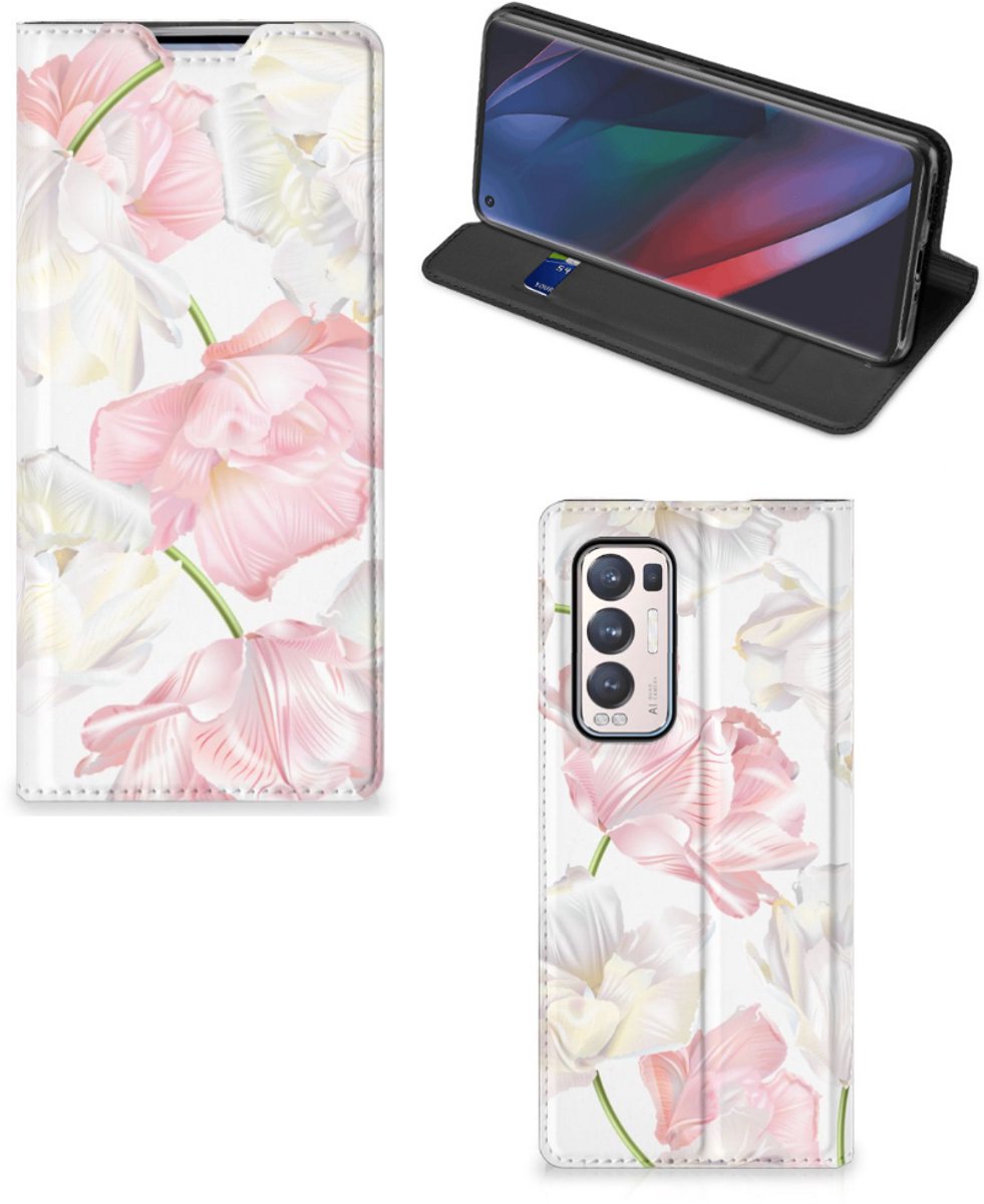 OPPO Find X3 Neo Smart Cover Lovely Flowers