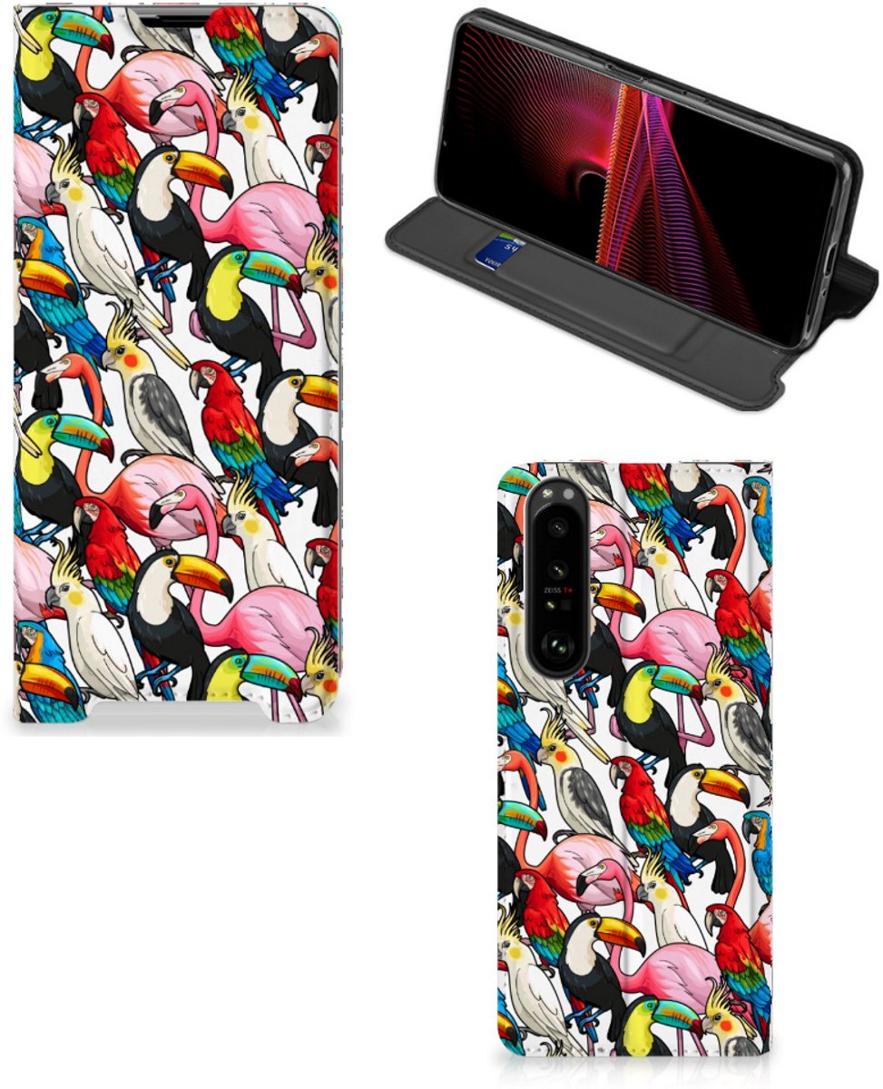 Book Case voor Sony Xperia 1 III Hoesje maken Birds