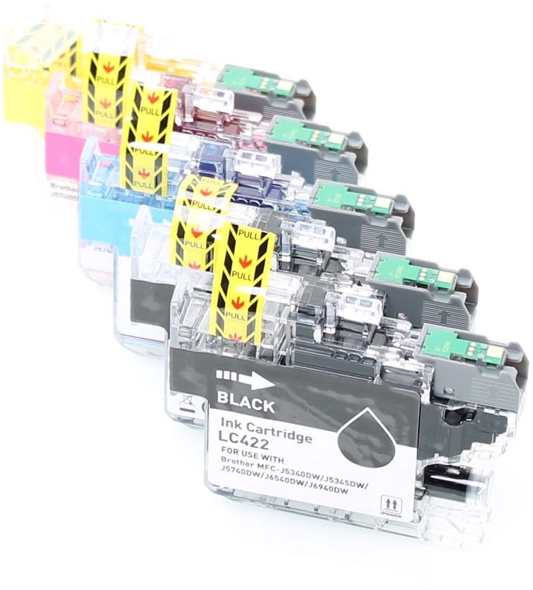 Brother - 5-Pack Inktcartridge - LC422 - Cyaan - Huismerk - geschikt voor LC422, LC422XL, MFC-J5340DW, MFC-J5345DW, MFC-J5740DW, MFC-J6540DW, MFC-J6940DW