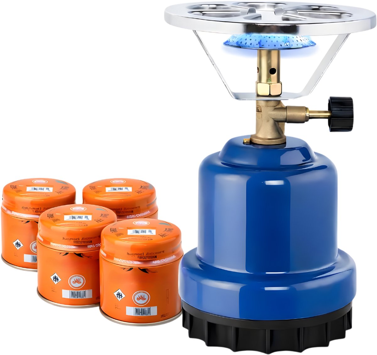 REN® Camping Gasstel - Gasstel - Kooktoestel Camping - Blauw - 17cm x 12cm x 12cm