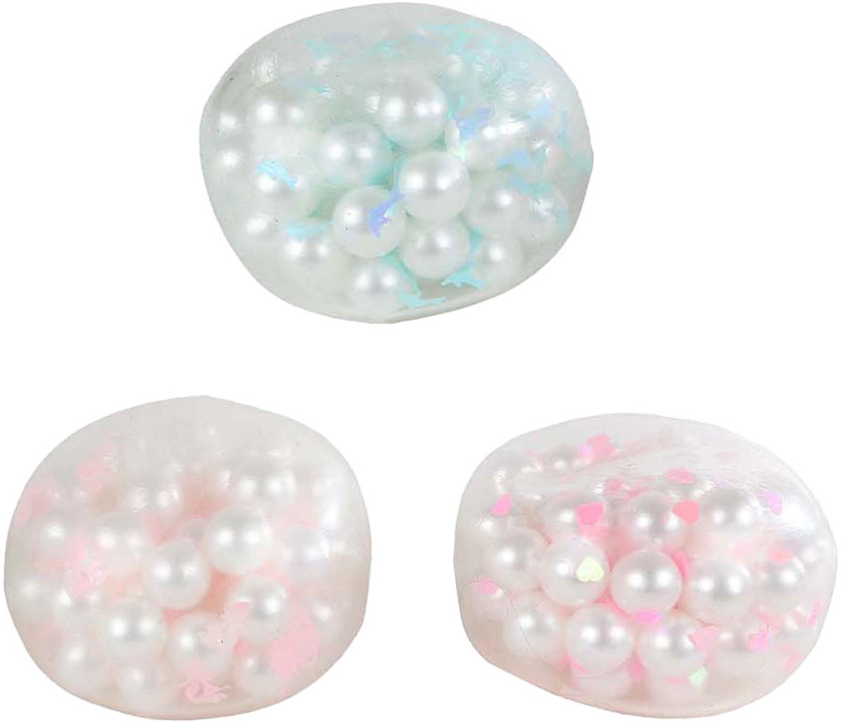 Antistress knisper kralenbal speelgoed multi kleuren 9,5cm stressbal.
