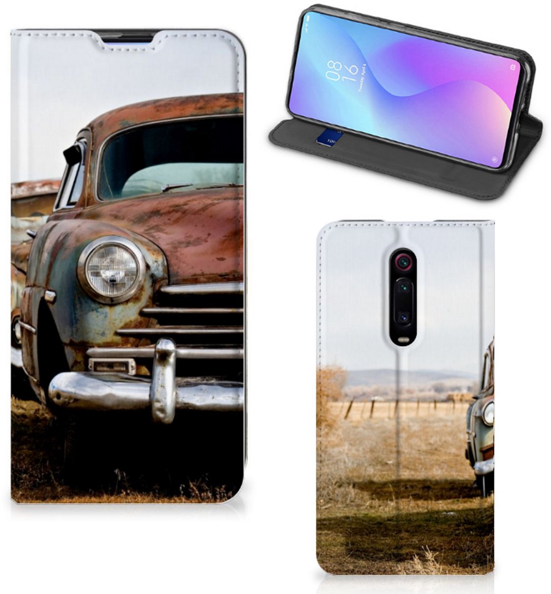 Xiaomi Mi 9T Pro Stand Case Vintage Auto