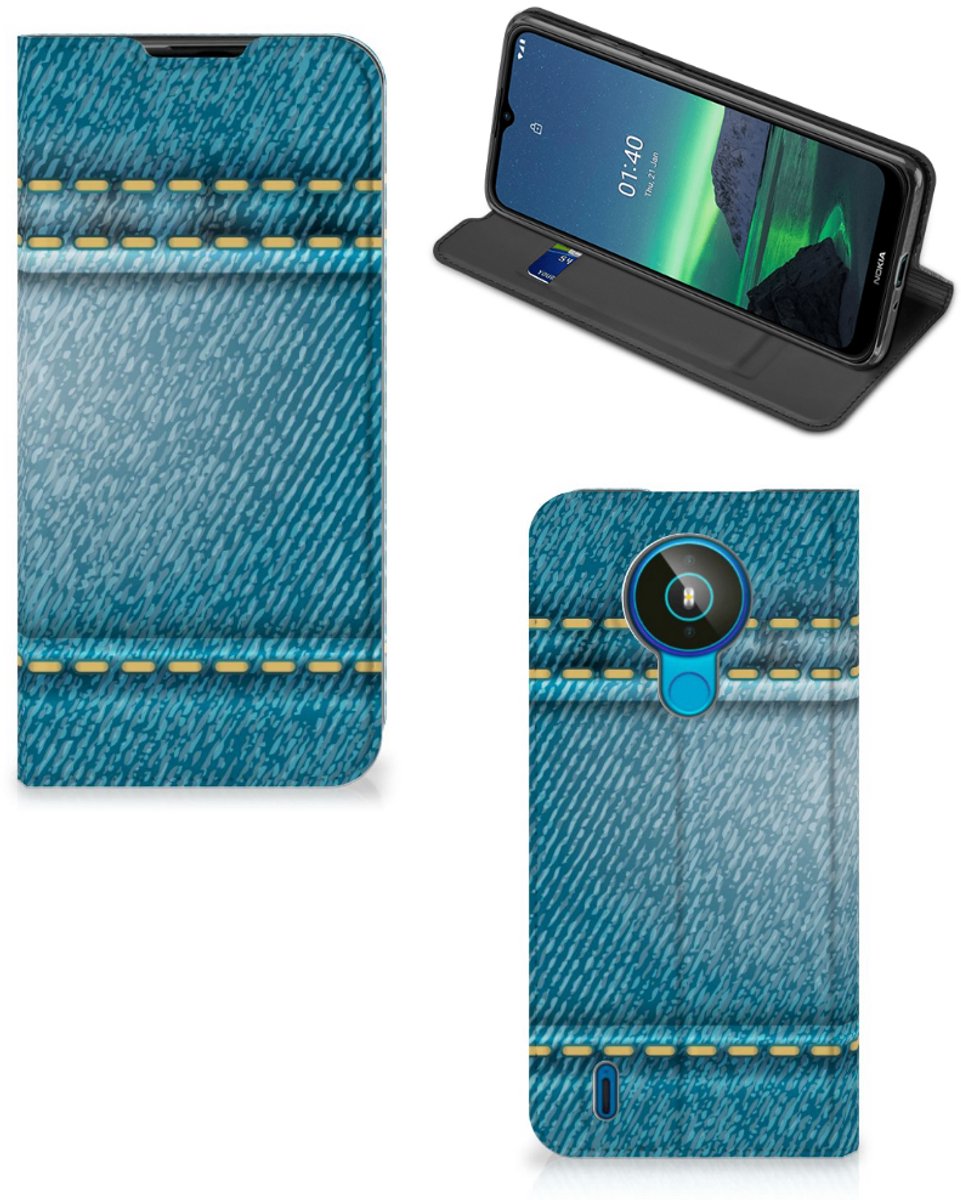 Book Case voor Nokia 1.4 Hippe Standcase Jeans