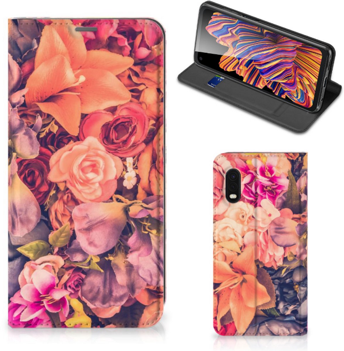 Samsung Xcover Pro Smart Cover Bosje Bloemen