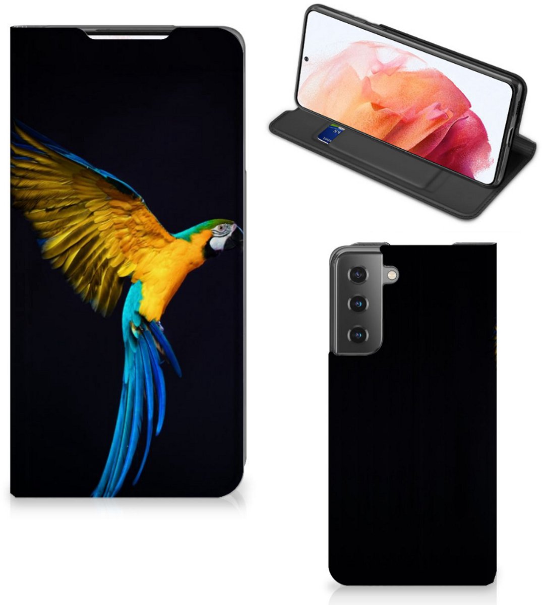 Samsung Galaxy S21 Hoesje maken Papegaai