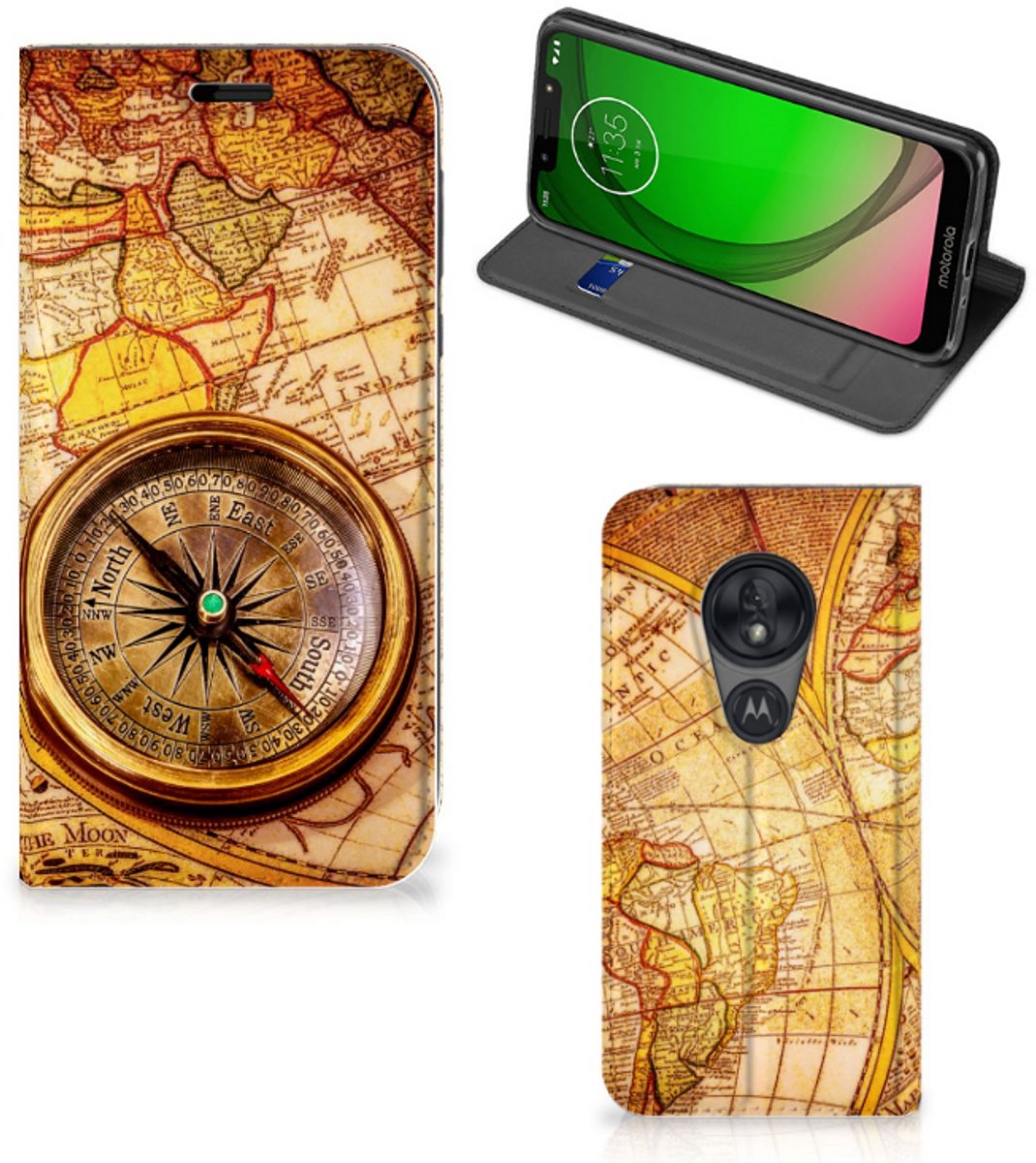 Motorola Moto G7 Play Book Cover Kompas