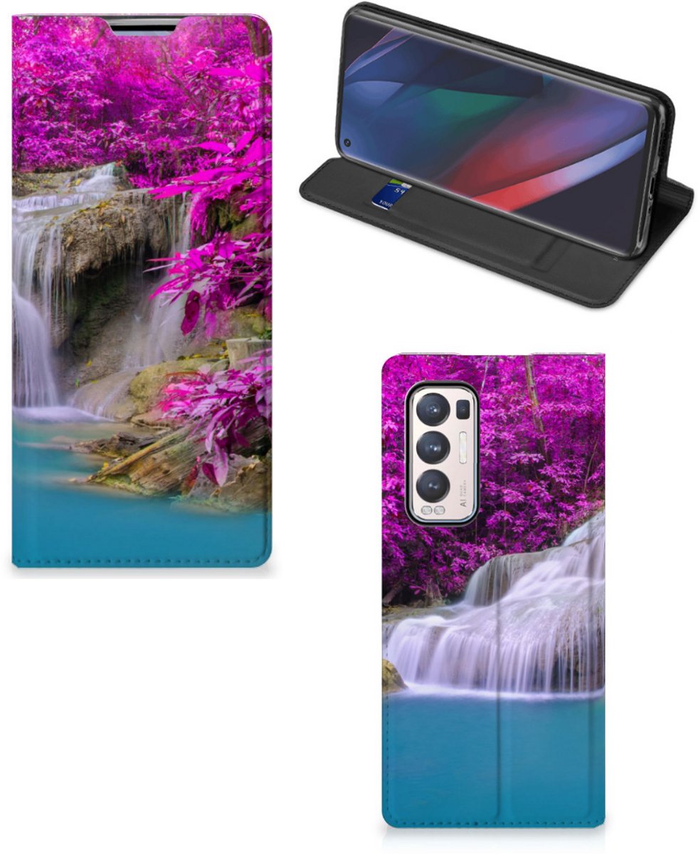 Standcase Hoesje voor OPPO Find X3 Neo Book Cover Waterval