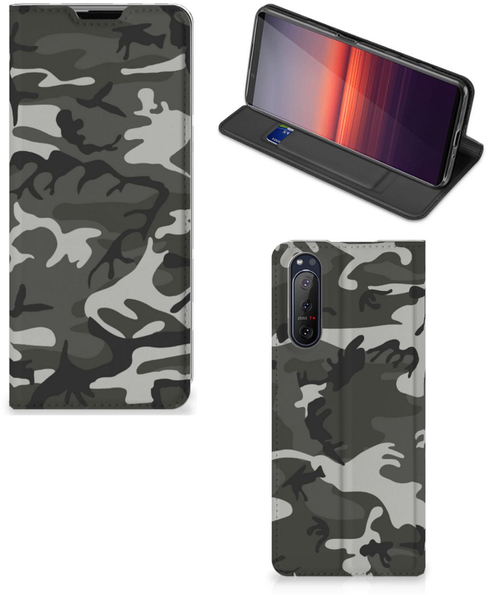 Sony Xperia 5 II Hoesje met Magneet Army Light
