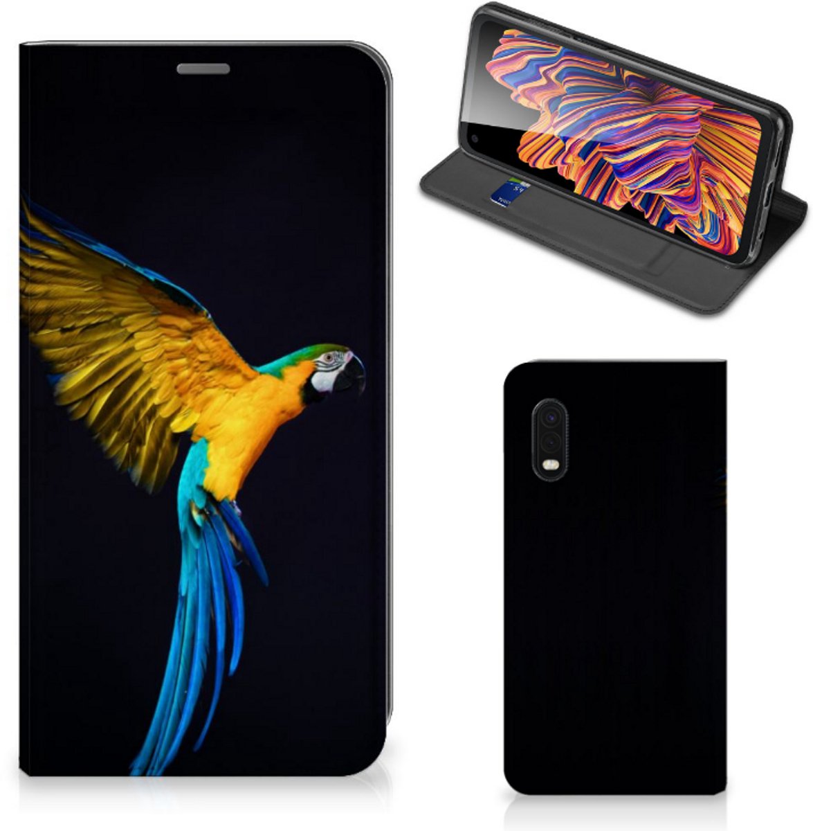 Samsung Xcover Pro Hoesje maken Papegaai