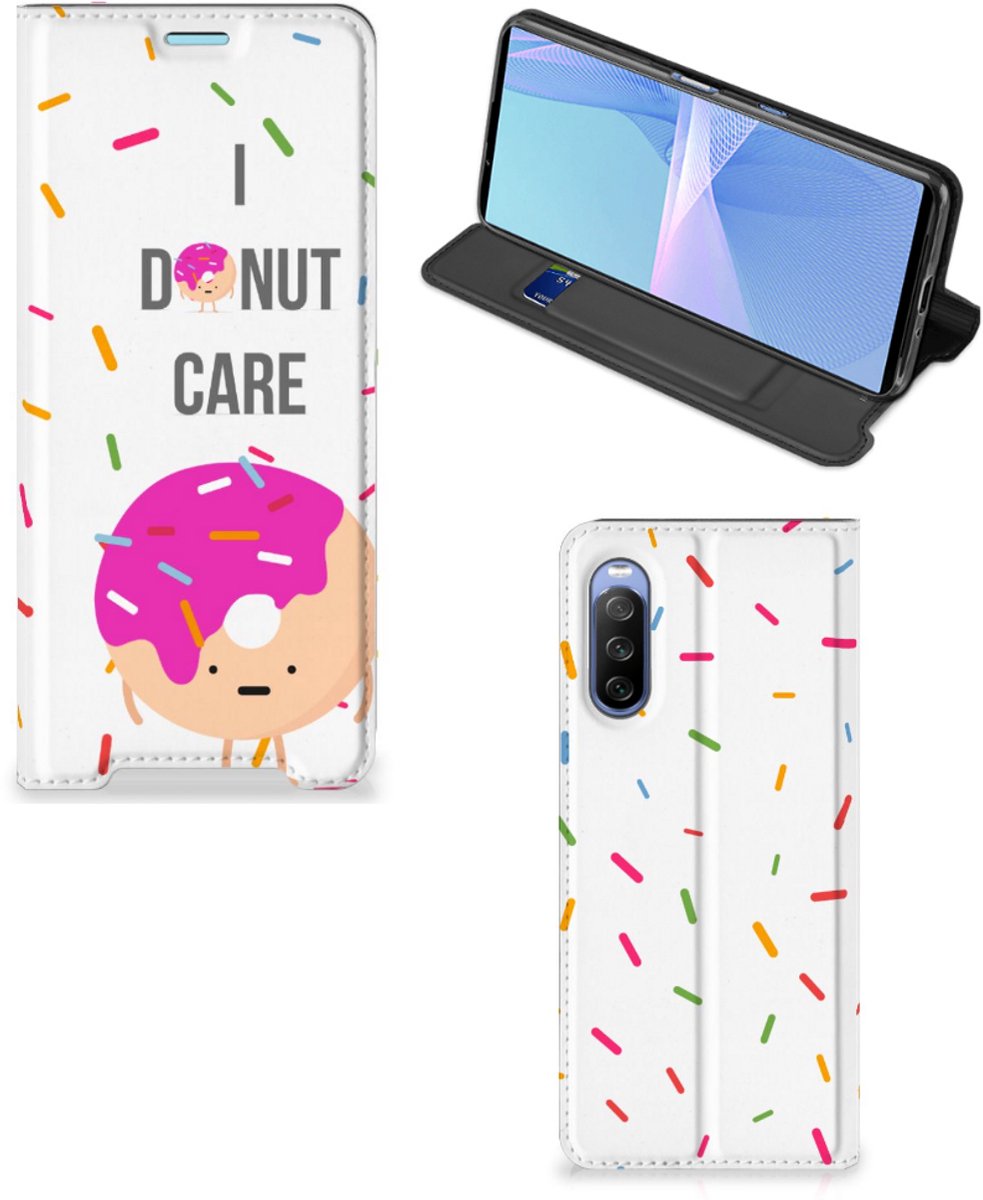 Sony Xperia 10 III Flip Style Cover Donut Roze