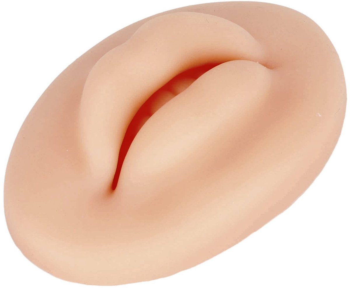Allecto - Nep Lippen - Oefen Lippen - Zacht en Elastisch - Donkere huidskleur - Real Skin Touch - Geschikt voor Beginners - 3D Siliconen