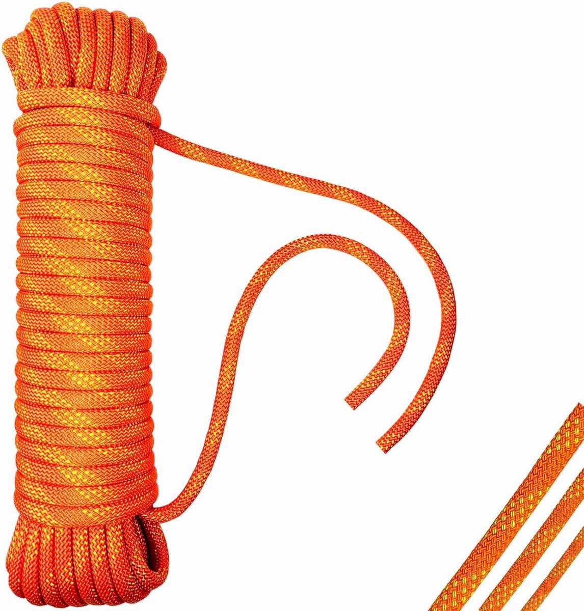 Multifunctioneel Touw - Ankertouw Nylon Koord - Bevestigen en Knopen - UV- en Slijtvast - 6 mm-50 m - Oranje