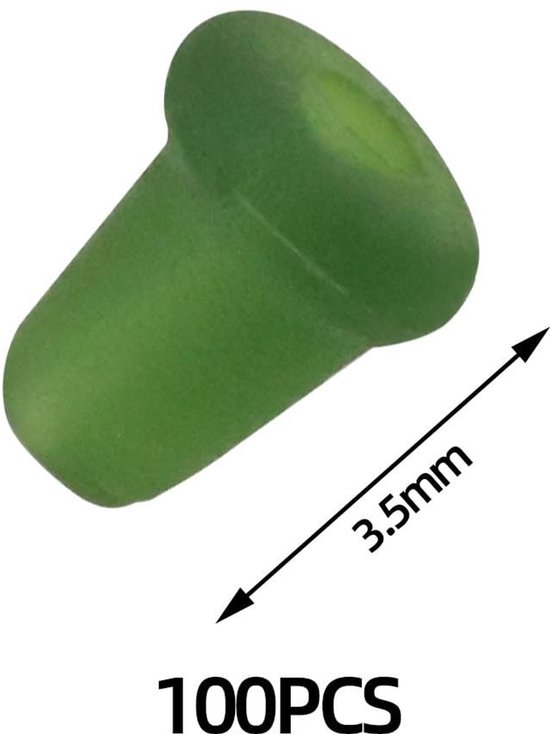 Allecto - Vishaak Aas Stop Haak Kralen - 100 Stuks - Plastic - Vishaak Stopper - Groene Kleur - Accessoires voor Sportvissen - Ideaal voor Hengelsport — afbeelding 4