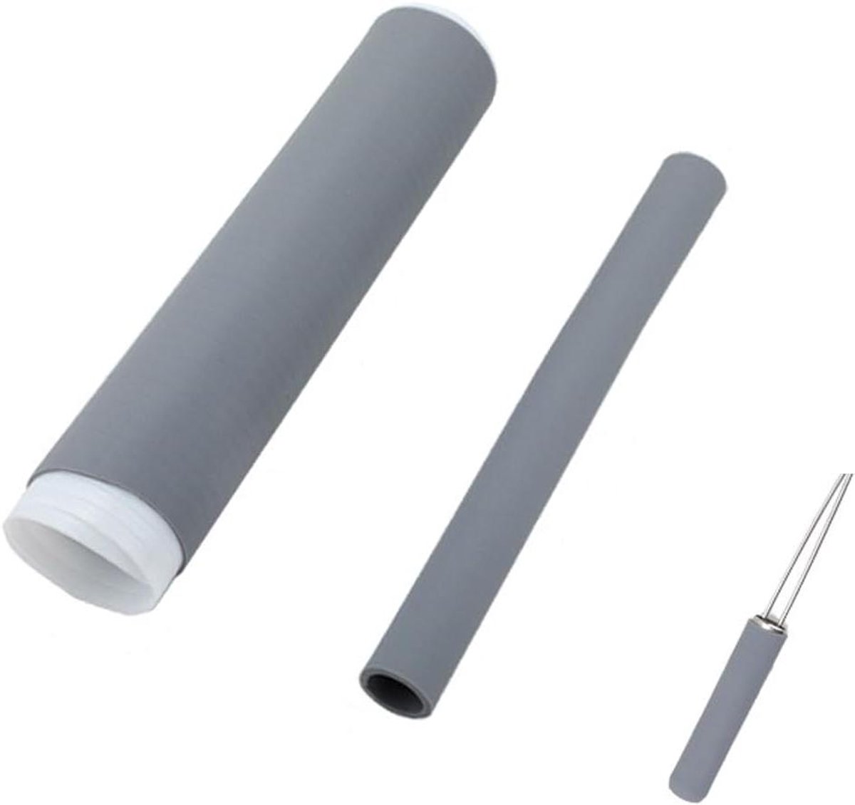 Pan Handvat Beschermer - Siliconen Handvat Houder - Veilig Koken - Hittebestendig Siliconen - 1-2.3 cm Breedte - Grijs