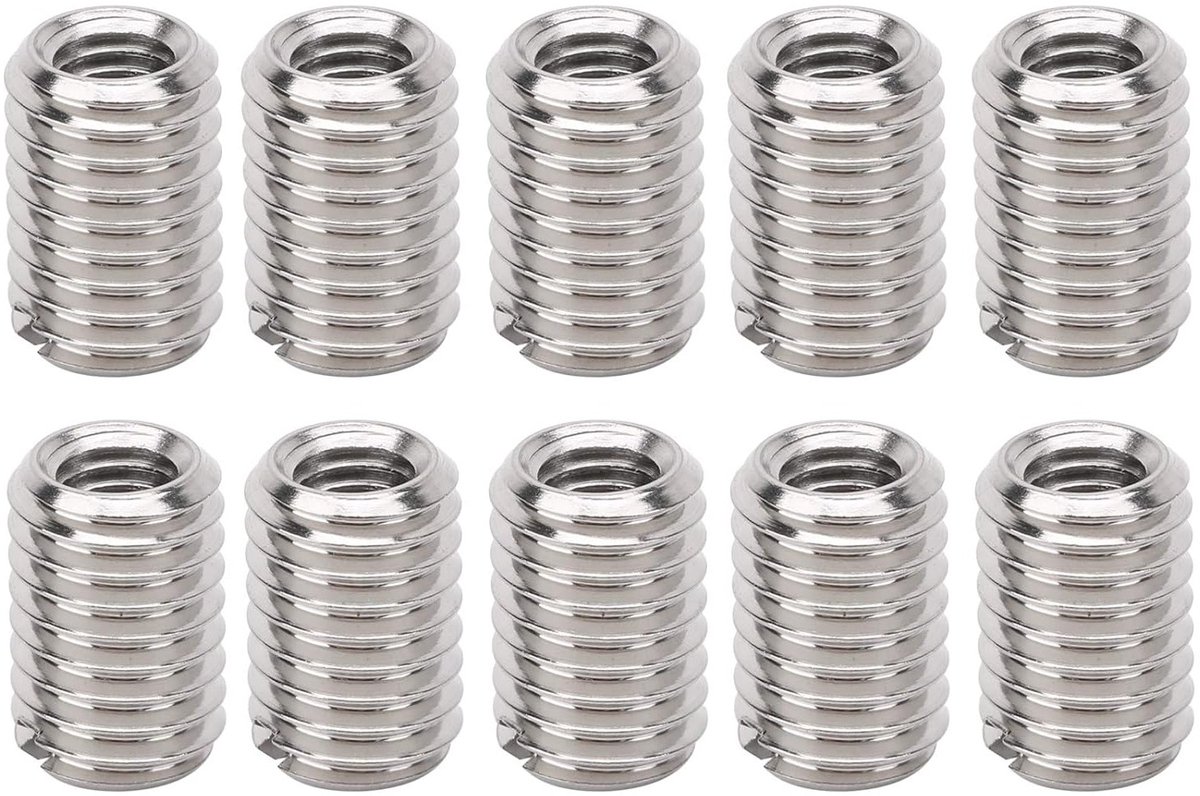 Screw Reducer Set van 10 Stuks voor Draadreparatie - RVS M8 naar M5 Adapter voor Bevestigingsaccessoires en Draadverbindingen