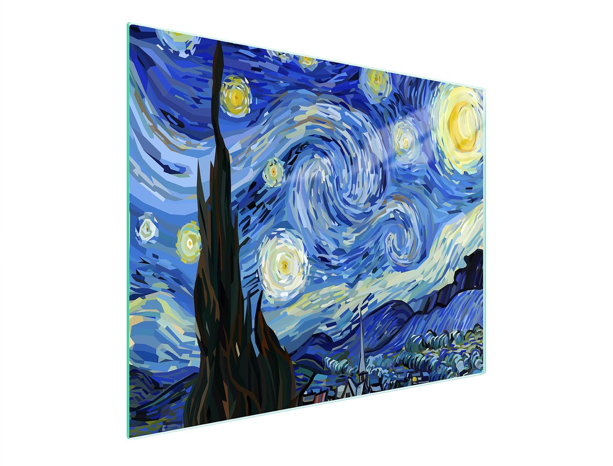 TMK ArtDeko Serie - Glazen Snijplank - 52x30 cm - Hittebestendig - Antislip