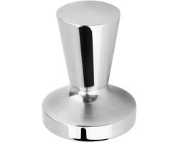 Koffiebonenpers - Espresso tamper - Vers koffie zetten - Hoogglans gepolijst - 50 mm - Zilver