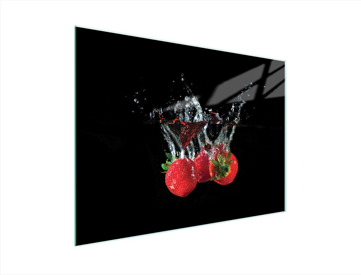 TMK ArtDeko - Snijplank - 40x30 cm - Truskawki - Glas