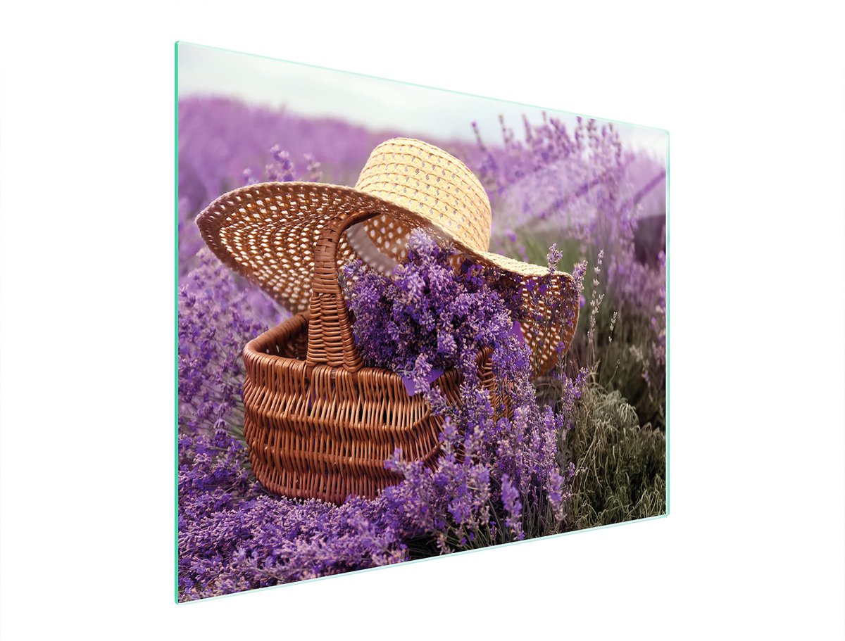 TMK ArtDeko - Snijplank - 52x40 cm - Getemperd Glas - Lavender Design