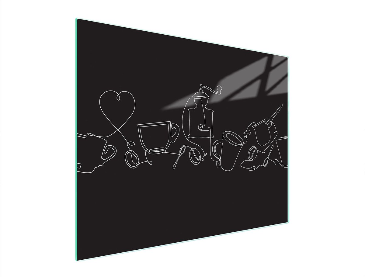 TMK ArtDeko - Snijplank - Glas - 52x40 cm - Zwart