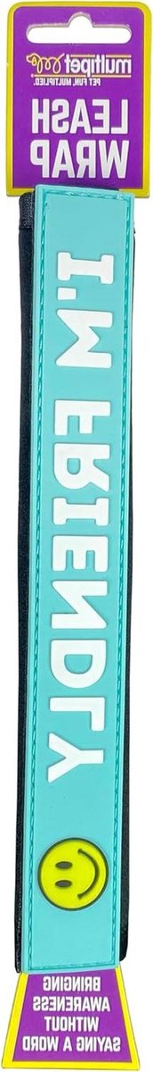 Riem Wikkel - Honden Leash - Communicatie Honden - Dubbelzijdig Tekst - Eén Maat - Blauw