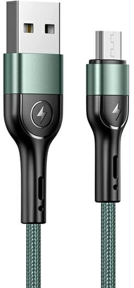 USAMS U55 Serie - Micro USB Kabel - 1 meter - Snelladen - Groen