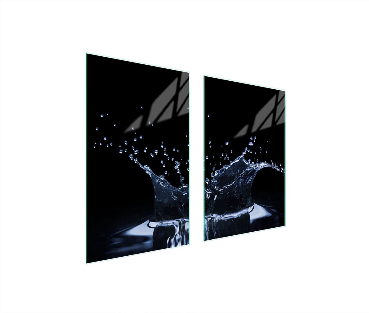 TMK ArtDeko - Glas Beschermplaat - 65x52 cm - Water