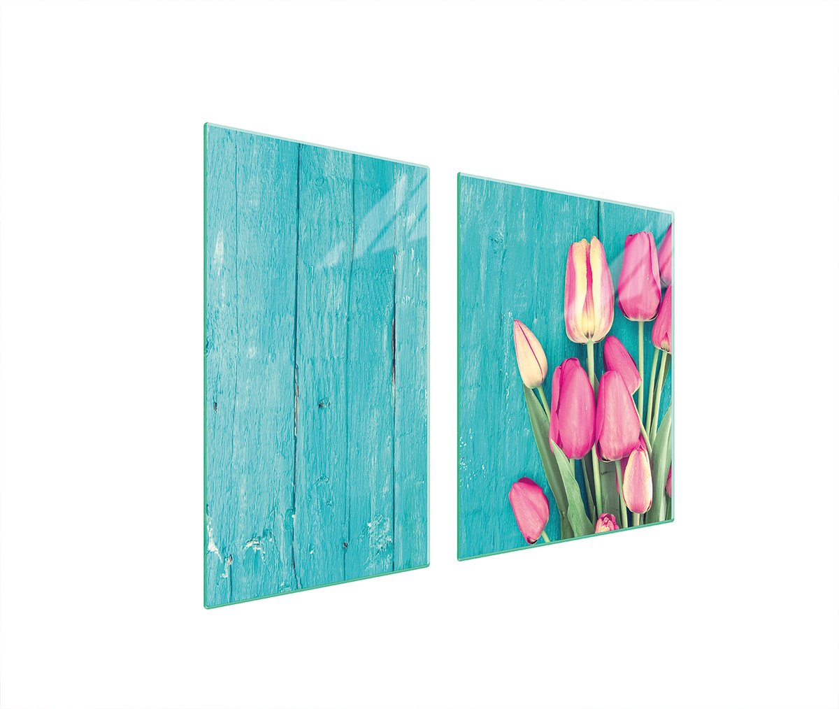 TMK ArtDeko - Snijplank - Glas - Tulpen - 100x52 cm