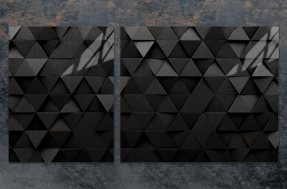 TMK ArtDeko - Snijplank en Beschermer - 100x52 cm - Zwart - Glas