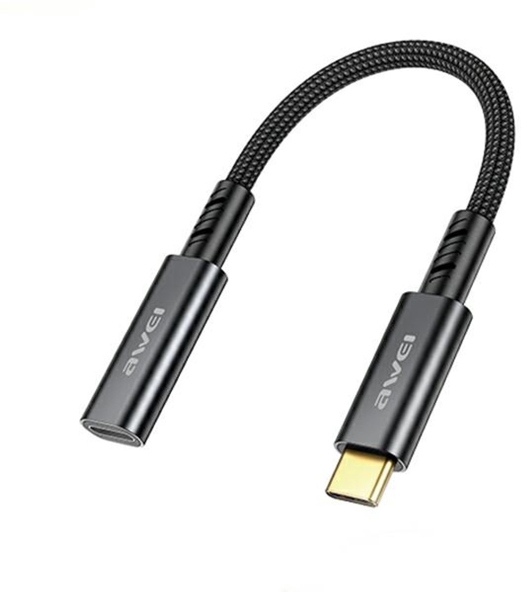 AWEI CL-216T - USB-C Adapter - Snel Opladen - Zwart