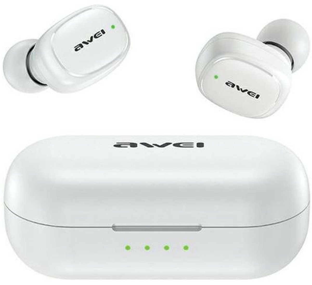 Awei - T13 PRO - In-ear headset - Low Latency Pro Earbuds - Wit - TWS - Bluetooth 5.1 - Ergonomic design - IPX6