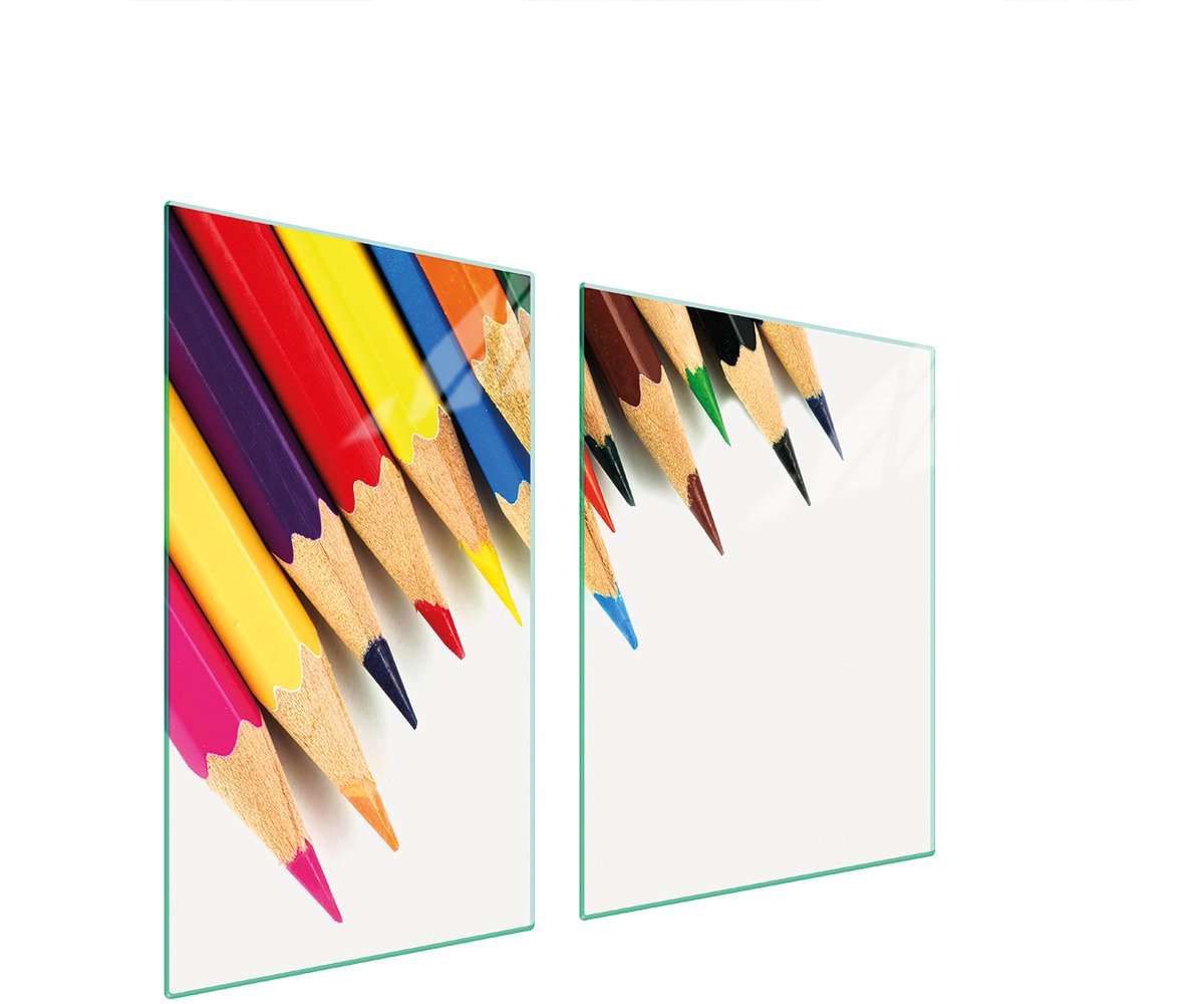 TMK ArtDeko Serie - Glazen Snijplank - 100x52 cm - Kleurvolle Print