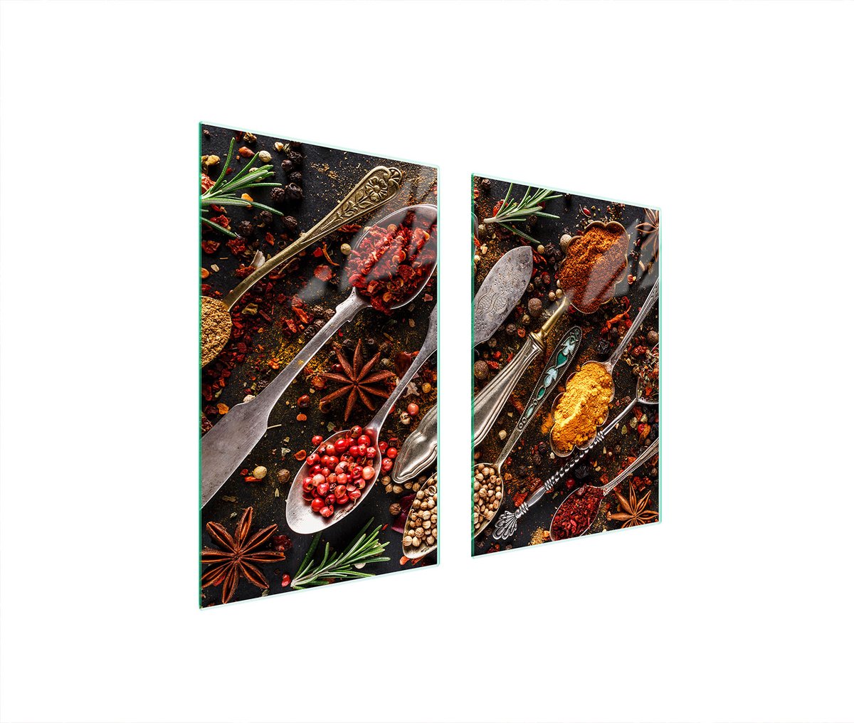 TMK ArtDeko - Snijplank - 65x52cm - Glas - Motief: Przyprawy