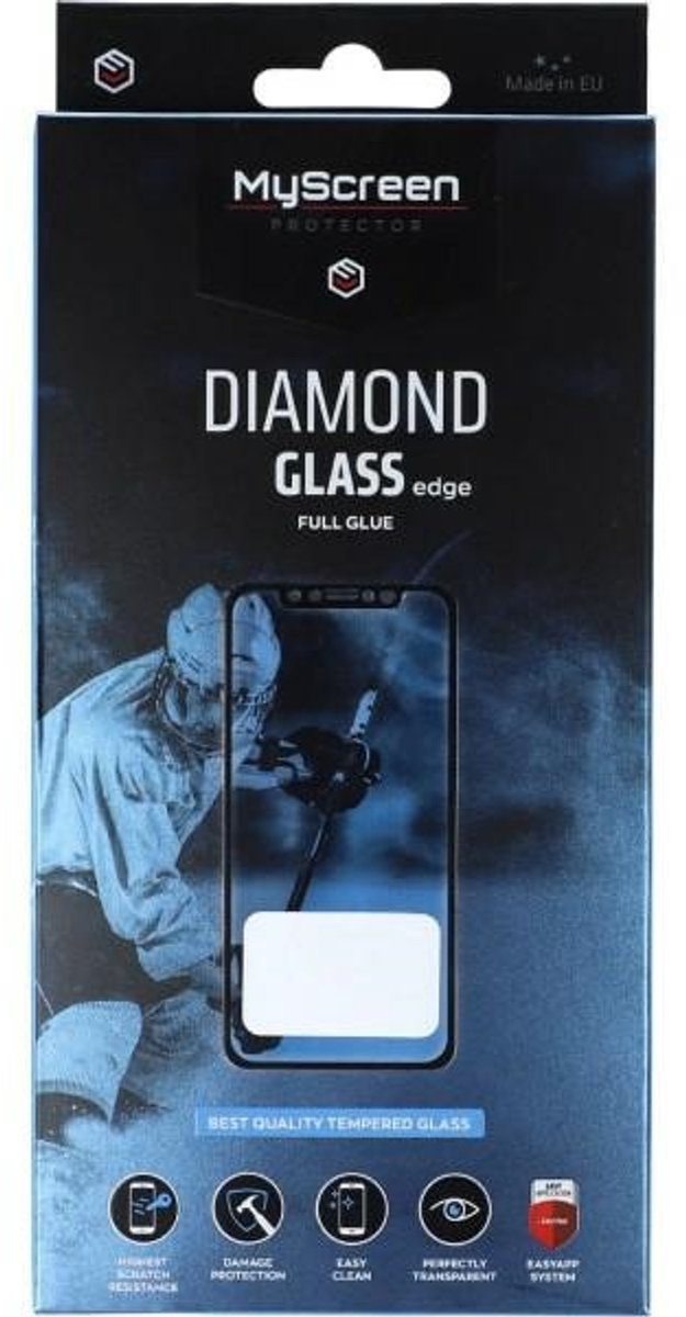 MyScreen Protector MS Diamond Glass Edge - Gehard Glas Screenprotector - Zwart - Voor Samsung Galaxy A34
