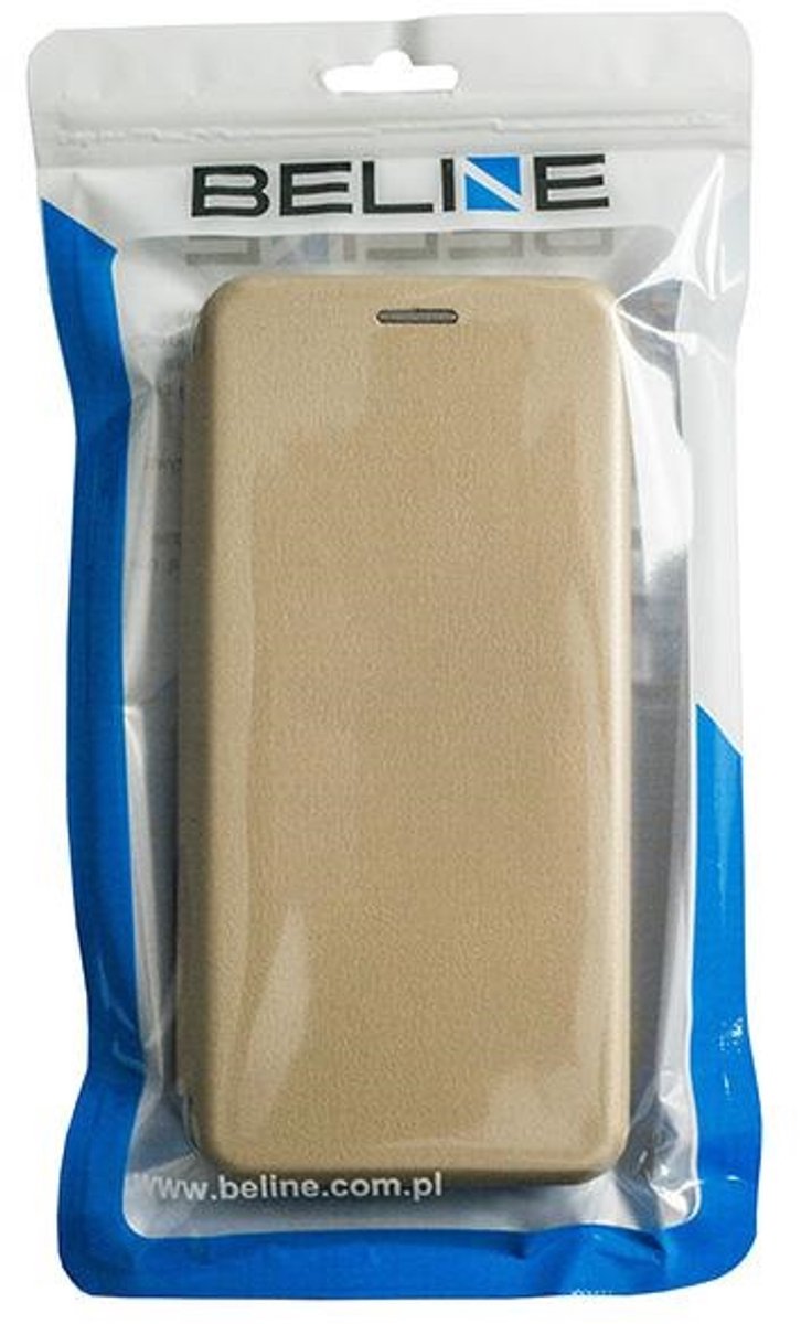 Beline Serie - Lederen Flipcase - Samsung M31s - Magneetsluiting - Goud