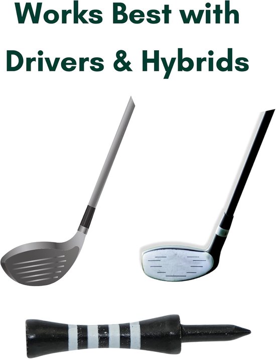 Castle Bamboo Golf Tees - Biologisch afbreekbaar en duurzaam Golfshirts Bamboe Materiaal - Golfaccessoires - GolfT-shirts Houten - Meerdere maten van 25 mm groen tot 70 mm oranje niet-plastic — afbeelding 5