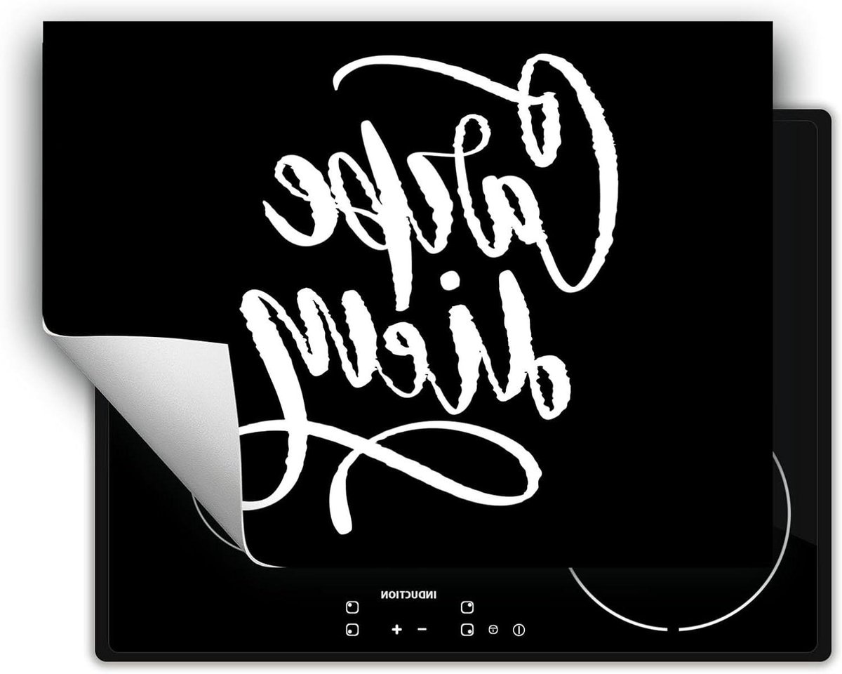 Kookplaat Beschermer - Afdekplaat Mat - Extra Werkruimte - Krasbestendig Vinyl - 70x52 cm - Zwart