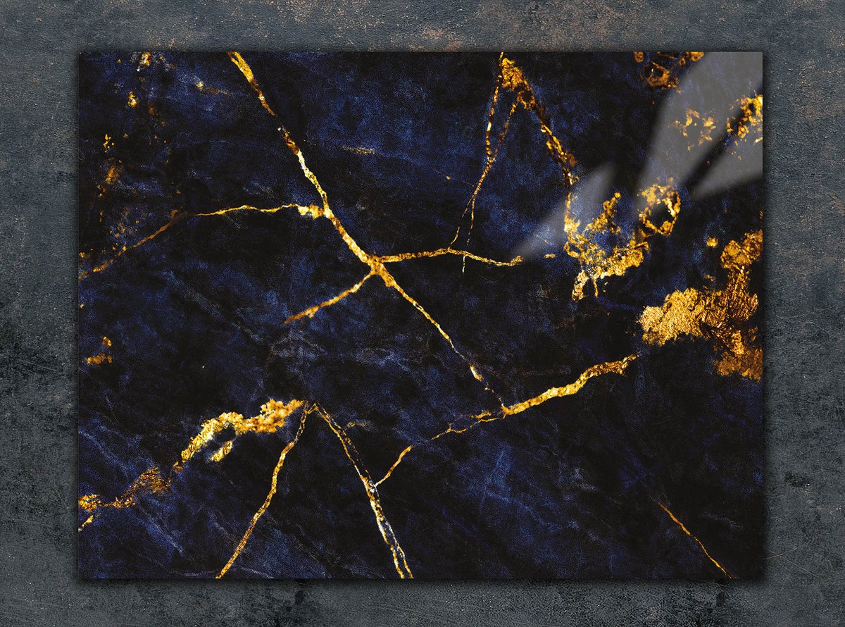 TMK ArtDeko - Snijplank - 30x22 cm - Marmer Patroon - Gehard Glas