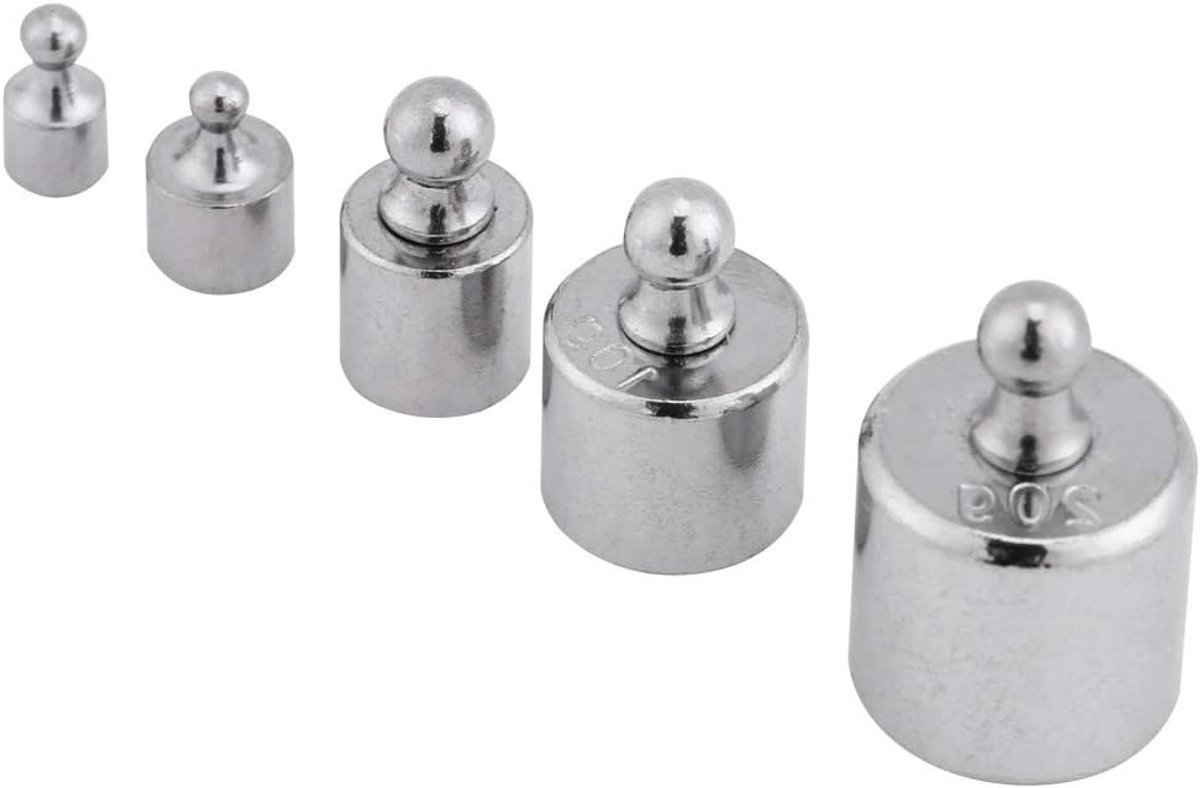 Precisie Kalibratie Gewichten Set van 5 Stuks: 1G, 2G, 5G, 10G en 20G voor Test Schalen en Weegtoestellen