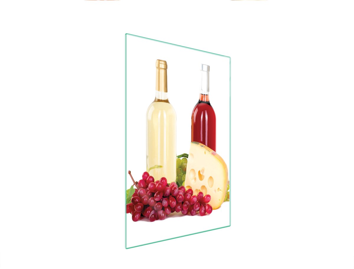 TMK ArtDeko - Snijplank - Glas - 35x52 cm - Wijnmotief