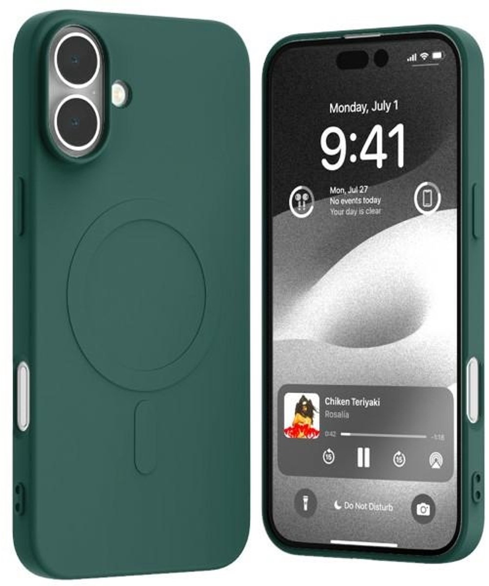 Mercury Voor Magsafe Semi-Silicone Hoesje Voor Iphone 16 Plus 6.7 Hoesje