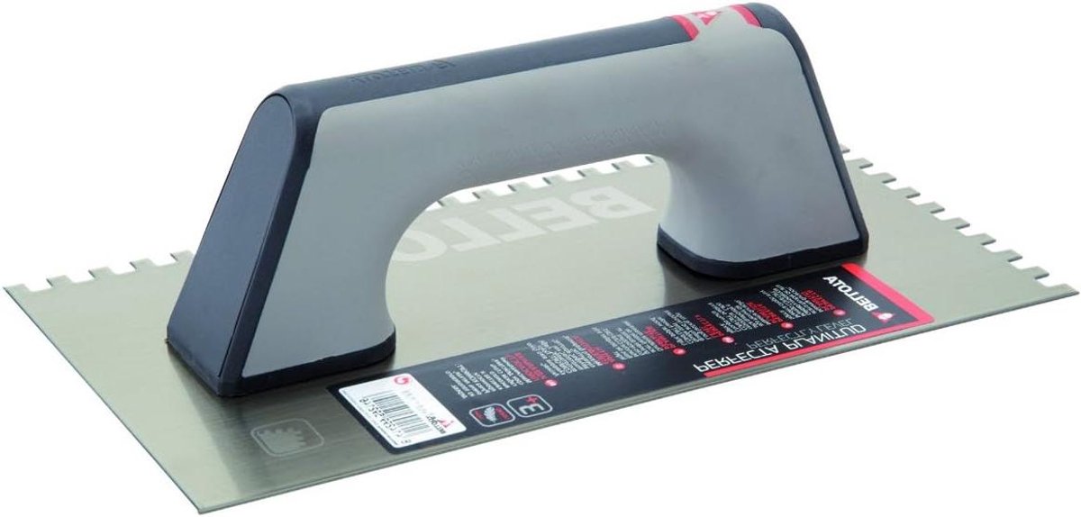 Troffel Gekarteld - Vlakspaan Metselspaan - Metselen Tegelen - Ergonomische Handgreep - 12 mm - Standaard