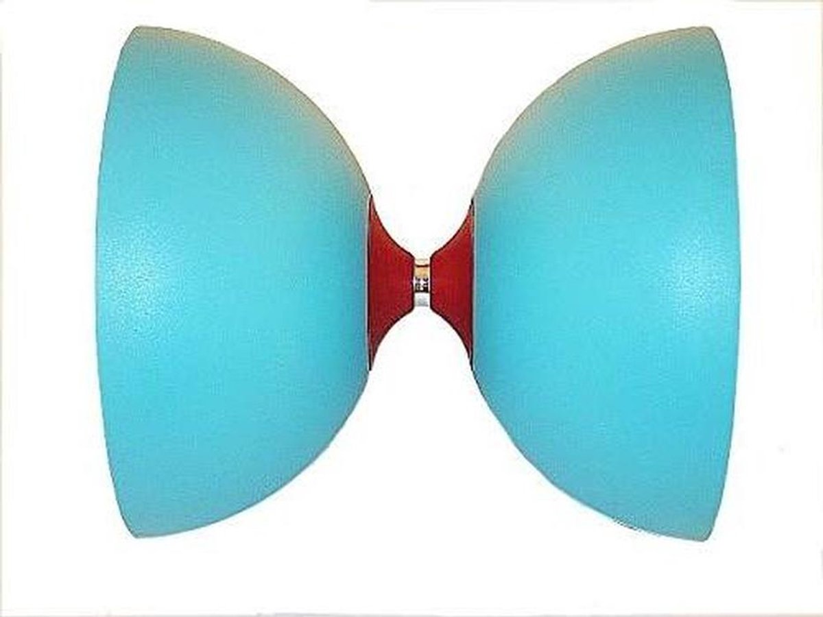 Circus Diabolo - Jongleerbal - Circus Optreden - Vaste As - 130 mm diameter - Turquoise
