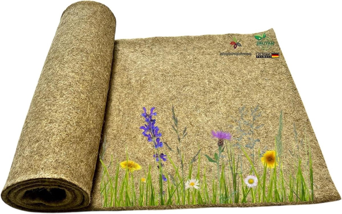 Knaagdiertapijt Hennep - Knaagmat Bodembedekking - Kooi Inrichten - Ecologisch Geteeld - 40x25 cm 10 Stuks - Natuurlijk
