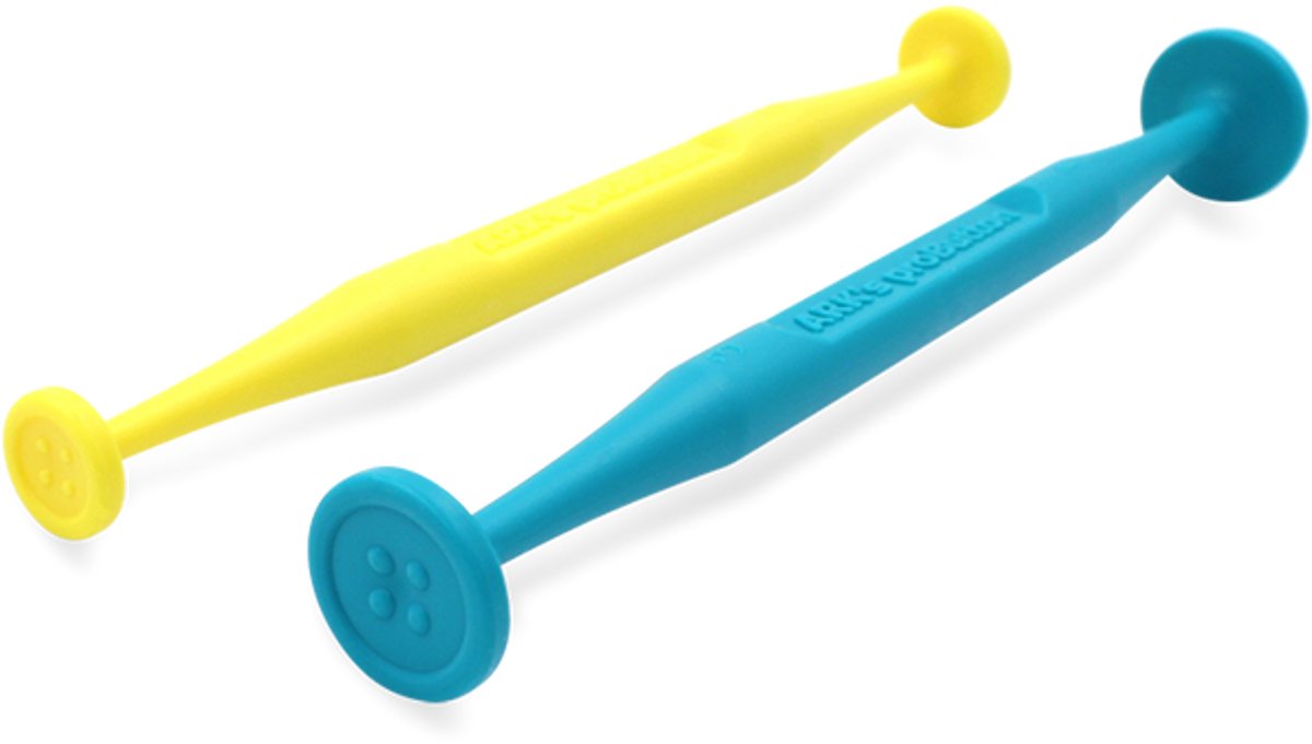 ARK Therapeutic lip oefenknop speelgoed geel - proButton™ voor lipkracht.